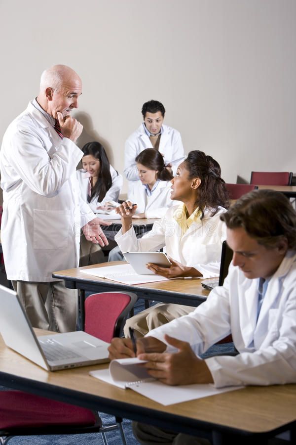Medical students studying together